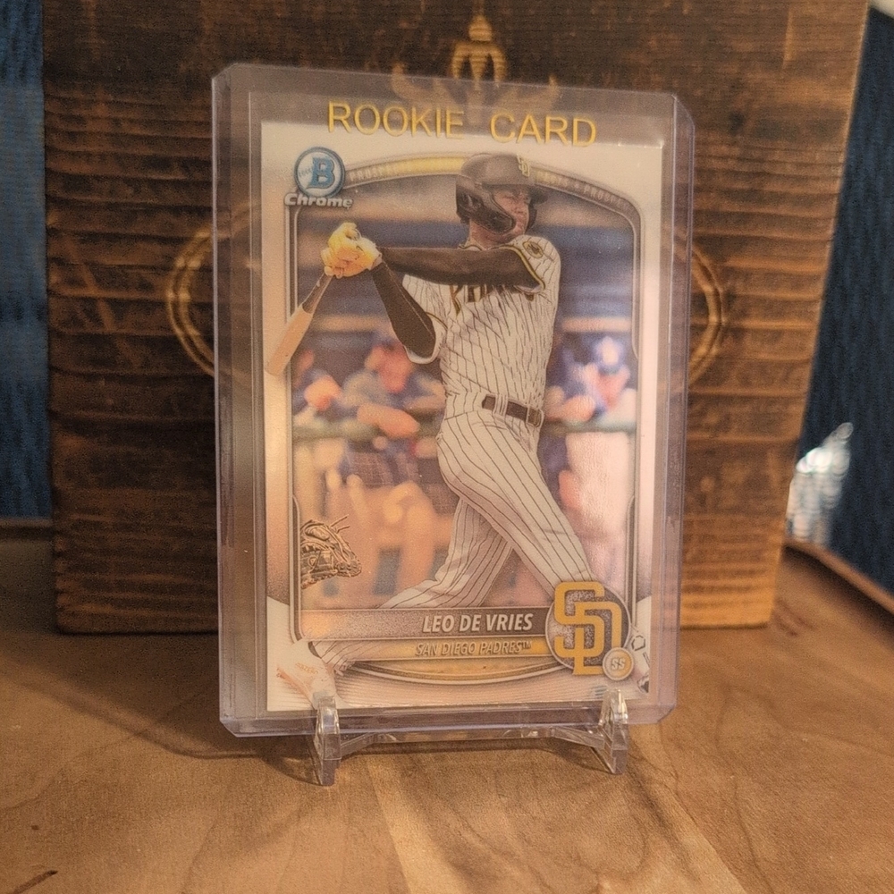 2025 Bowman Chrome Prospects Leo De Vries Rookie Card Padres Athletics 🔥🔥🔥